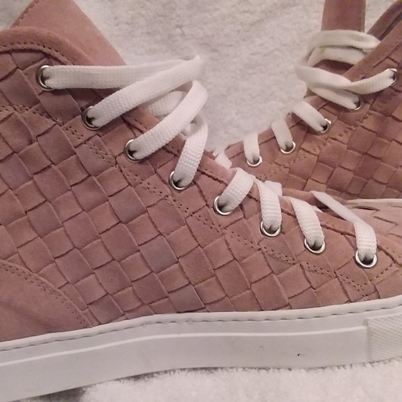 Luxury Italian Boemos Dark Creme Suede Sneaker 8 - Picture 1 of 6